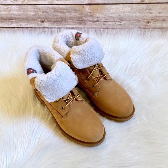 Timberland Linden Woods WP Fleece Fold Down Boots - Picture 7 of 8